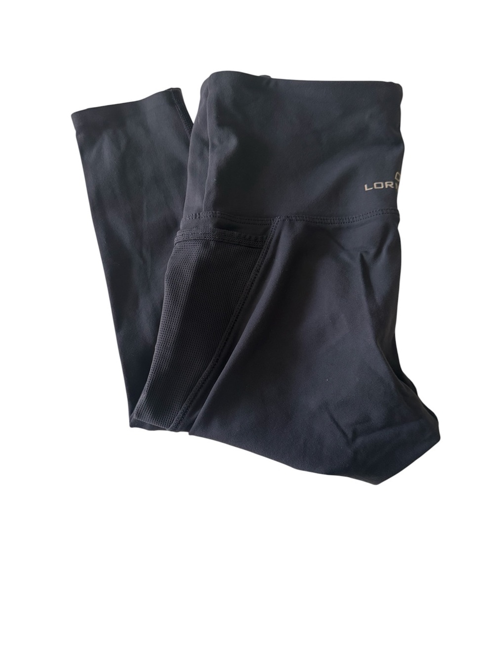 Lorna Jane Navy-Gray Active Leggings with Mesh Panels